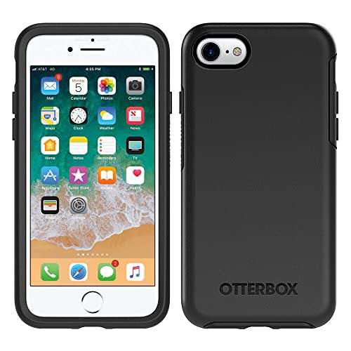 OtterBox iPhone SE 3rd/2nd Gen, iPhone 8/7 (not Compatible with Plus Sized Models) Symmetry Series Case - Black, Ultra-Sleek, Wireless Charging Compatible, Raised Edges Protect Camera & Screen 2
