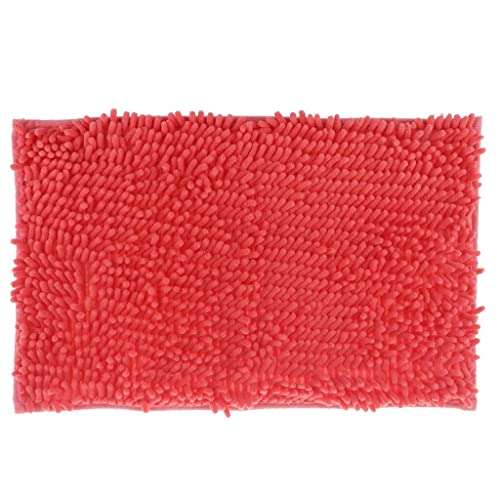 Hansi Microfiber Bathroom Kitchen Mat Bath Shower Rug Rectangular Doormat Orange L 1