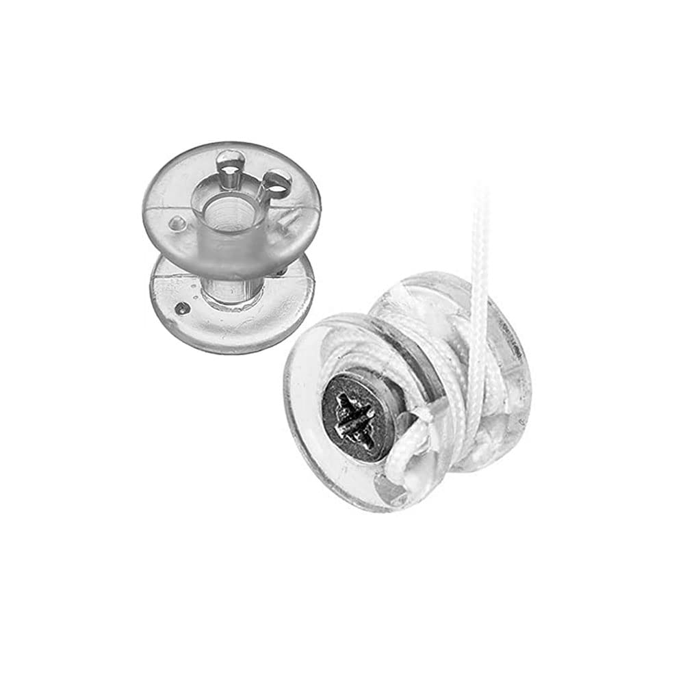 BOOHAO 16 PCS Pleated Shade Blind Tensioner Pleated Shade Hold Downs Spool Tensioner Window Covering Hardware Cord Retainer Spool for Day/Night Shades, 17 x 17 x 14 mm / 0.67 x 0.67 x 0.55 inches 4