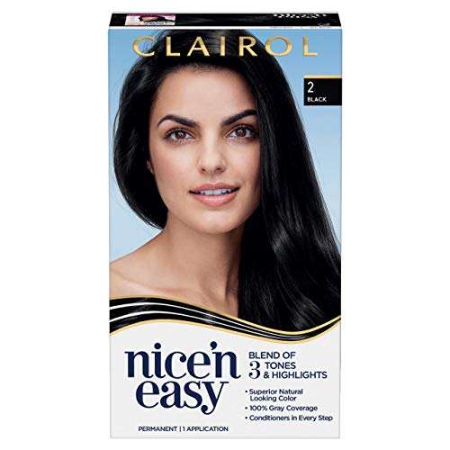 Clairol Nice N Easy Permanent Hair Color, 2 Black 1