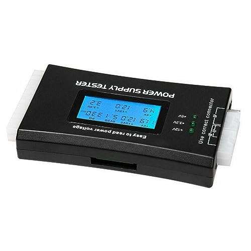 TECKEEN Voltage Tester 20 24 Pin, LCD Power Supply Tester for ATX, ITX, BTX, PCI-E, SATA, HDD 4