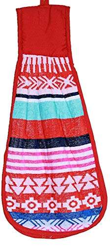 N G Products Double Sided Printed Soft Cotton Hanging Hand Towel Napkin for Wash and Kitchen Basin (Multicolor) - Pack of 2 Pc 2