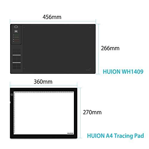HUION WH1409 Wireless Graphic Drawing Tablet 8192 Pen Pressure Pen Tablet with 12 Press Keys 6