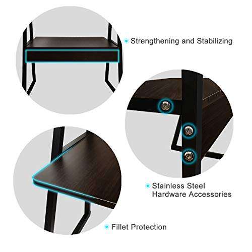 Deston Printer Stand with 3-Tier Storage Shelves, Large Size Multi-Purpose Desktop Organizer for Printer, Copier, Scanner, Files, and Books, 3 Layers Shelves with Steel Frame for Home and Office 4