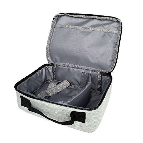Portable Projector Bag Projector Carrying Case Small Size Electronics Product Organizer Waterproof Multimedia Storage Case(Fits Most Major Mini Projectors, Mobile Printer, Camera) 3