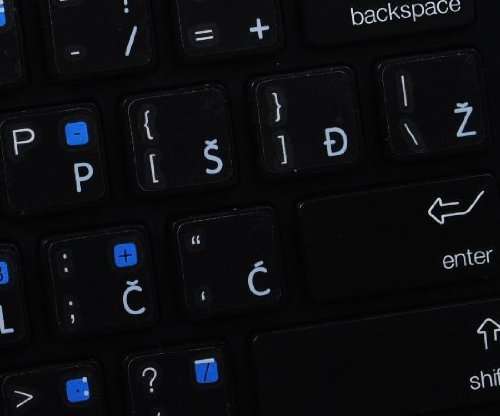 Apple Croatian Labels for Keyboard with White Lettering Transparent for Desktop, Laptop and Notebook 4