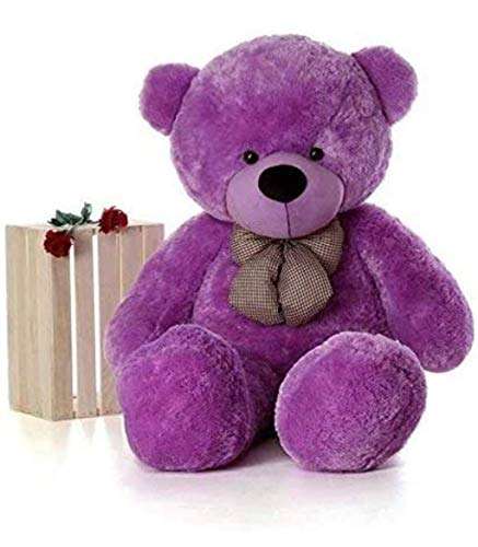 nkl 3 Feet Teddy Bear Stuffed Toys for Girls Birthday /Valentine/Anniversary Gifted Someone Special Big Size Purple (91CM)