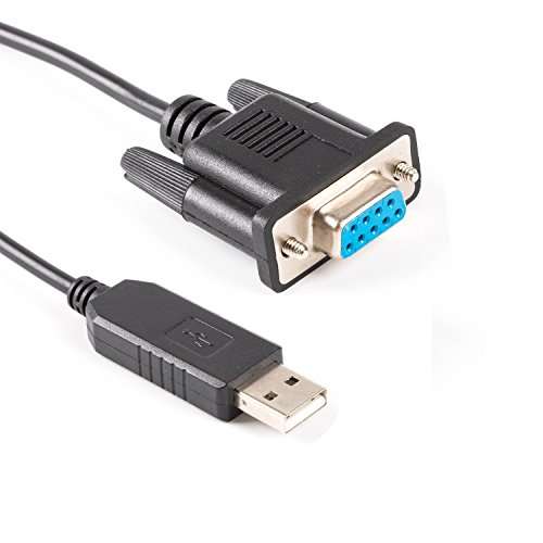 Letotech Cross Wired USB serial Cable FTDI ft232r USB RS232 to DB9 Female Adapter Null Modem Cable PC Control TV Cable (Standard Pinout)