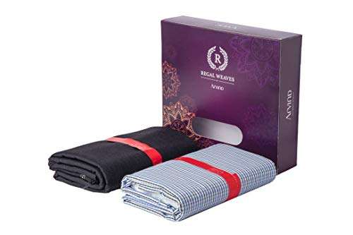 Regal Weaves by Arvind Fabric Gift Box (Unstitched, Multicolor, Free Size)- Single Pair Pack (FABPACKDES-28) 1