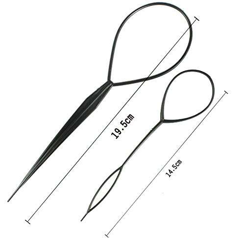 1Set(2pcs) Black Plastic Magic Hair Braid Ponytail Maker Clip Tool Simple Diy Hair Style Accessories Styling 4