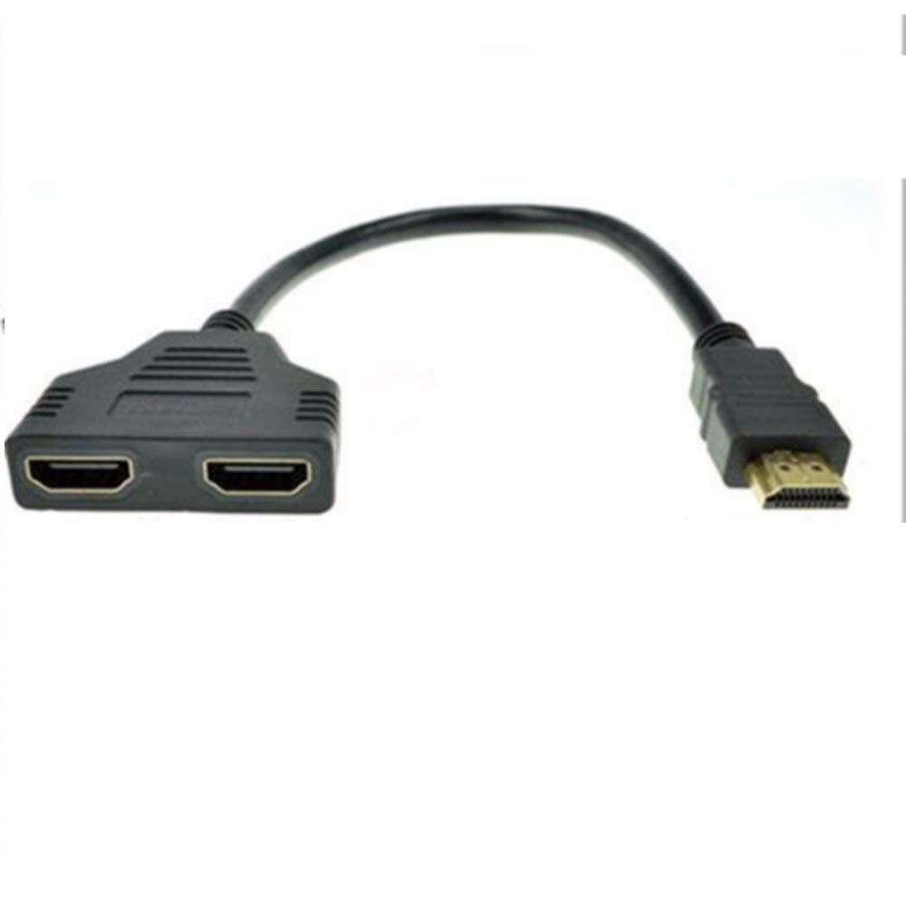 Generic 2X HDMI Male to 2 HDMI Female 1 in 2 Out Y Splitter Converter Cable Lead