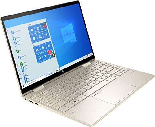 HP 2020 Envy x360 2-in-1 13.3" FHD IPS Touchscreen Laptop Intel Evo Platform 11th Gen Core i7-1165G7 8GB Memory 512GB SSD Pale Gold - Backlit Keyboard -Fingerprint Reader -Thunderbolt - WiFi 6 2
