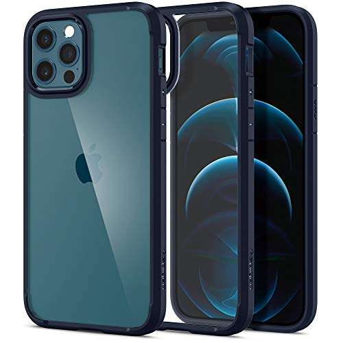 Spigen for iPhone 12/12 Pro Case, Ultra Hybrid [No Magnet Ring][Anti-Yellowing] - Navy Blue 1