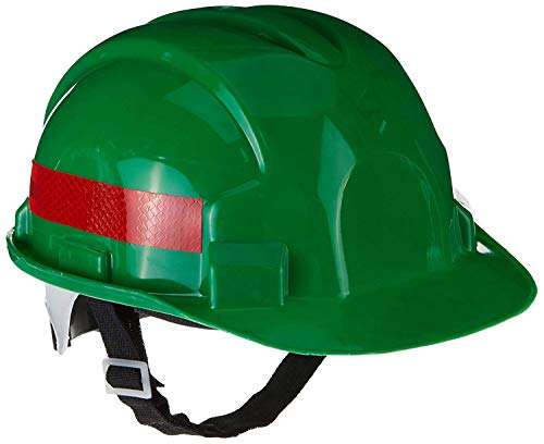 Aktion Safety Helmet AKH-14 with Reflective Band Rachet Type - Green (Pack of 5)
