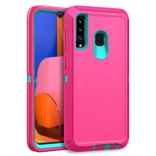 MXX Heavy Duty Case for Samsung Galaxy A20 / A30 Cases - (No Screen Protector) Drop Protection Tough Case for Galaxy A20 (Pink/Light Blue) 1