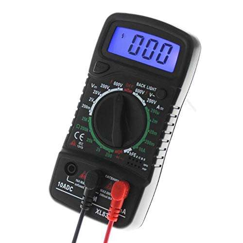 TenYua Handheld LCD Digital Multimeter 1999 XL830L AC/DC Voltage Amp Current Resistance Tester Blue Backlight Meter 4