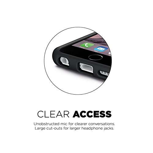 New iPhone 6S Ultra Slim [CASE & Clip Combo] Soft-Touch Slider Shell + Belt Clip Holster (Includes HD Screen Guard) Encased (Matte Black) 3