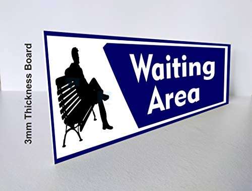 SIGN EVER Waiting Area Sign Boards For Office Hospital Bank Clinic Signage Medical College Doors Commercial Signage Boards L x H 30 Cm x 10 Cm 2