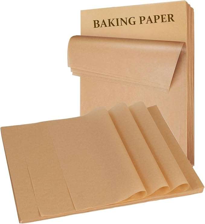 Premium 12x16 Baking Paper – 200 Pcs Non-Stick, Food Grade, Oven Safe, Disposable Parchment Sheets for Baking, Roasting, Cooking, Microwave Use, and Easy Cleanup 1