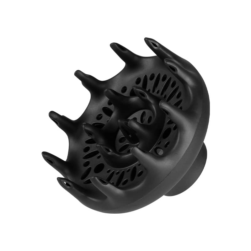 Hair Diffuser For Curly And Natural Hair Blow Dryer Diffuser To Maximize Frizz Volume And Enhance Natural Curly Hair The Last Coat (Black, One Size) 3