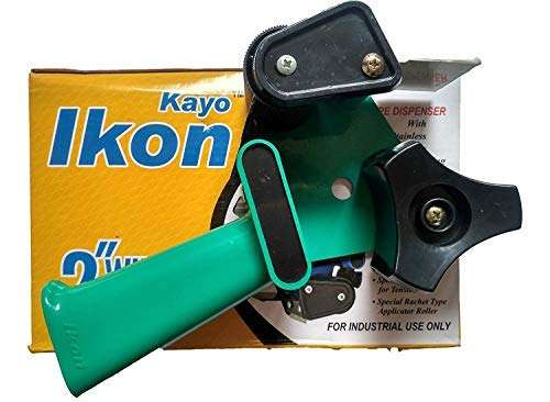 Ikon Manual Hand Operated Tape Dispenser with 2 inch PVC Transparent Tape Roll-50mm or 2 inch