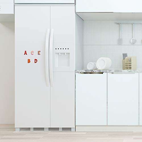 Penta Angel 26Pcs Wooden Magnets Fridge Letters Wood Large Magnetic Refrigerator ABC Alphabet Cute Spelling Learning for Preschool Educational 5