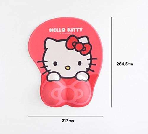 Hello Kitty Mouse Pad, Mouse Pad with Gel Wrist Support 10.5" X 8.5" 5