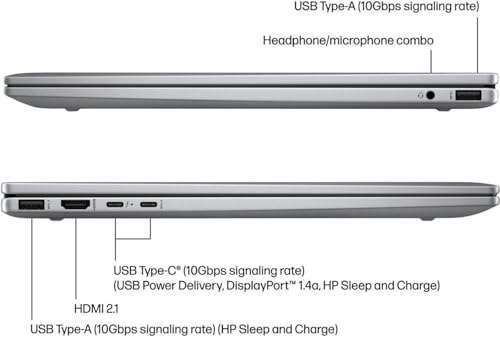 HP Envy 2-in-1 Laptop, 16" Wide Ultra XGA (1920 x 1200) Touchscreen, AMD Ryzen 5 8640HS - 8GB Memory, 1TB PCIe SSD, 5MP IR Camera, Windows 11, w/Stylus (8GB RAM | 1TB PCIe SSD + Stylus) 6