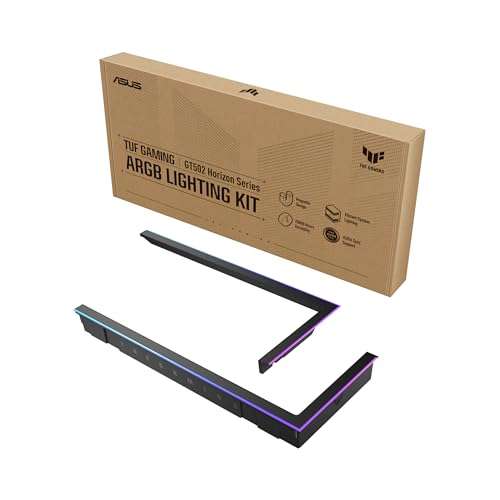 ASUS TUF Gaming ARGB Lighting Kit for GT502 Horizon Series (Black) 2X Outer Edge ARGB Frame, Vibrant System Lighting, Easy Installation Magnetic Design, Aura Sync 1