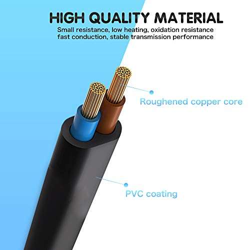 5Ft 2 Prong AC Power Cord Cable Compatible with Xbox Series X/S Xbox One S/Xbox One X Game Console, for Sony Playstation PS4 PS3 PS2 Slim/PSP/PSV Supply Plug Replacement 5