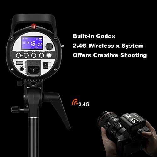 Godox SK400II Strobe Flash Light 400Ws with Standard Reflector, GN65 5600K 2.4G Studio Photo Strobe Monolight Light for Studio Shooting with 150W Modeling Lamp(Bowens Mount) 3