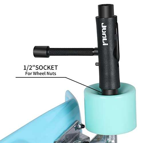 Junli All-in-One Skate Tools Multi-Function Portable Skateboard T Tool Accessory with Allen Key and L-Type Phillips Head Wrench Screwdriver 4
