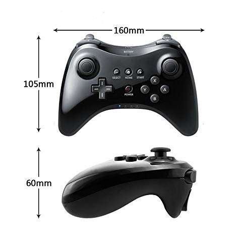 CuleedTec Black Classic Wireless Pro Controller Game Controller Gamepad Joypad Remote for Wii U 5