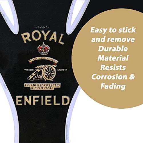 AllExtreme EXTP193 Customized Enfield Bullet Fuel/Gas Tank Pad Protector Decal Sticker (Black) 6
