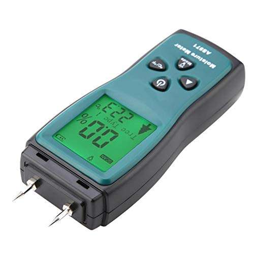 Wood Moisture Tester 0 to 40 ℃ Digital Moisture Moisture to accurately measure the percentage of water in firewood Flooring paper Corks and trees for industry 5