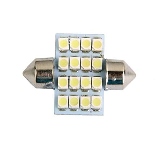 Led Car Bulb 31 Mm 3528 16 Leds Smd Dome Map Interior Light Lamp 12v White - Pack of 1 1