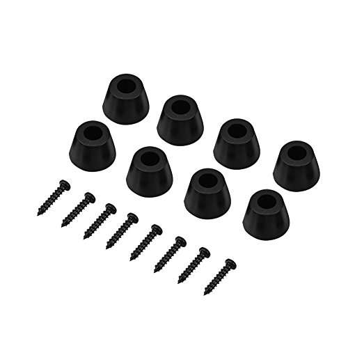 Zerone Guitar Speaker Rubber Feet, 4Pair/8Pcs #5 30x20mm Anti-Vibration Pads with Screw for Guitar Amplifier 1