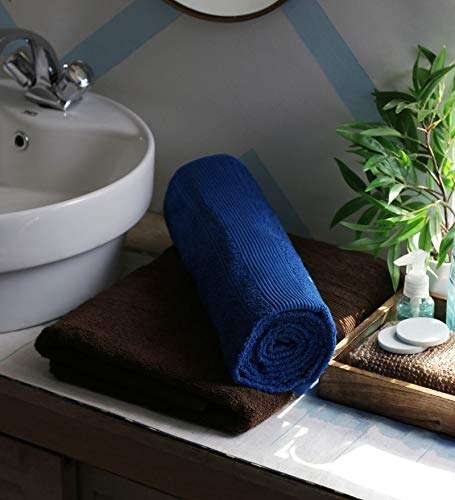 JBG HOME STORE 100% Cotton Regular Size Super Soft Bath Towels with 450 GSM for Bathroom | Premium Highly Absorbent Quick Dry Full Body Bath Towels for Men and Women, Pack of 2, 27 x 54 Inches 1
