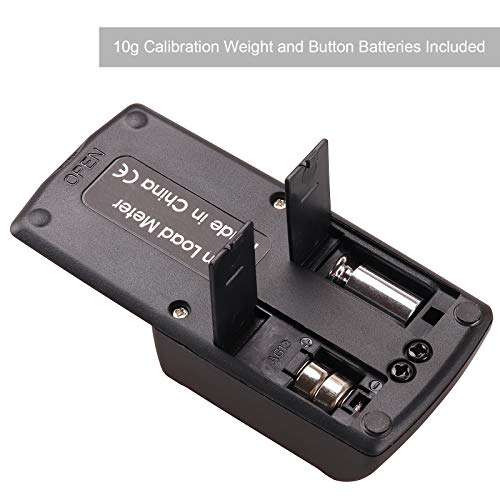 Kinstecks [New Version] 100g/0.01g Digital Turntable Stylus Force Scale LP Stylus Gauge Blue LCD Backlight Digital Scale with 10g Calibration Weight for Tonearm Phono Cartridge-Black 6