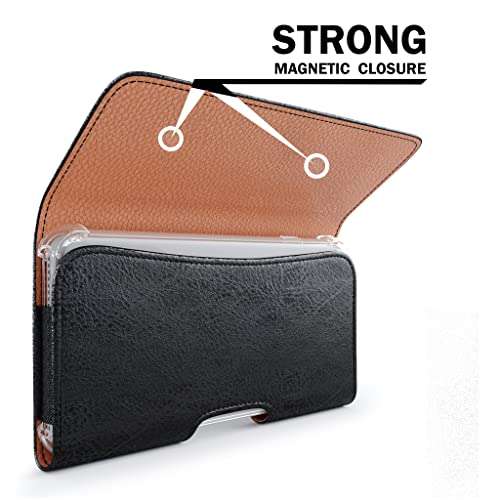 Bomea Holster for Google Pixel 7, 6a, 4a 5G, Galaxy A10e, A01, S22, Note 10, Cell Phone Belt Holder Case with Belt Clip, ID Card Storage Pouch Cover (Fits Google, Samsung Phone with Otterbox Case) 2