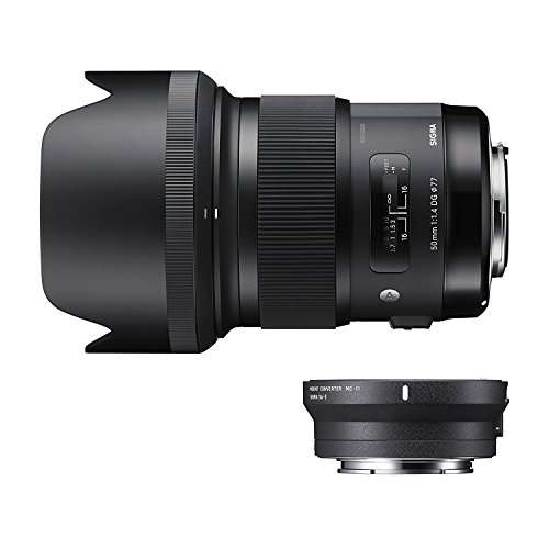 Sigma 50mm f/1.4 DG HSM Art Lens for Canon EF and MC-11 Mount Converter/Lens Adapter for Sony E Kit (ZI954) 1