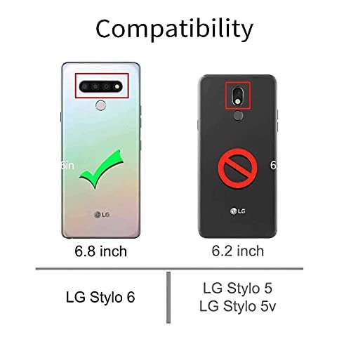 ANGIEHAIE Case for LG Stylo 6 Phone Cases - LG K71 Stylus/LM-Q730 Heavy Duty Slim Clear Case for LG Stylo 6 Dual Layer Shockproof Cell Phone Cover 3