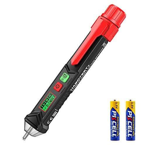 ORIA Voltage Tester, Non Contact AC Electricity Detector, 12V-1000V/48V-1000V Voltage Sensitivity Electric Compact Pen with LCD Display, LED Flashlight, Batteries Included 1
