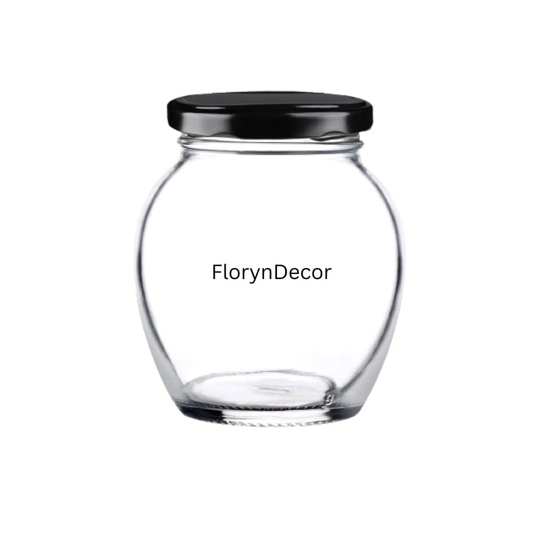 Floryn Decor Matka jar Set, Matka Shape 200ml Glass Jar With Rust Proof Air Tight Lid | Suitable for use in your home office, kitchen storage, | Glass Jar for Kitchen & gift | Matka glass jar (6) 1