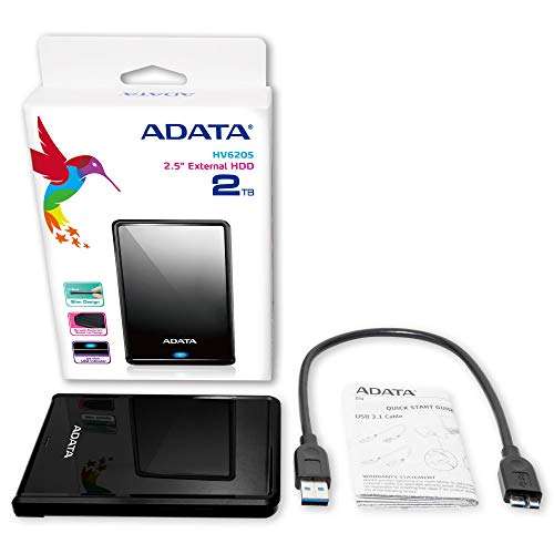 ADATA 1TB HV620S USB3.1 Slim 11.5mm 2.5-inch Portable Hard Drive Black 6