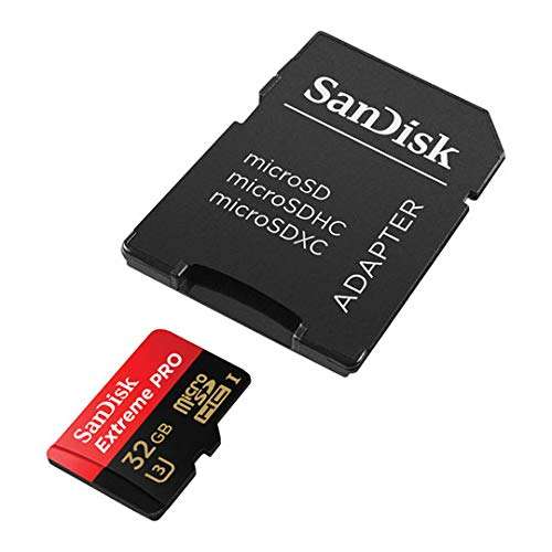 SanDisk Extreme Pro 32GB Micro Memory Card 4K V30 U3 SDHC Works with DJI Mavic Mini Drone Bundle with (1) Everything But Stromboli MicroSD & SD Card Reader 5
