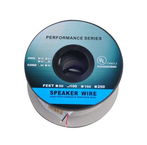 eDragon Speaker Cable Enhanced, (100 Feet/30.4 Meters), 18AWG CL2 Rated 2-Conductor, Loud Oxygen Free Copper Speaker Cable