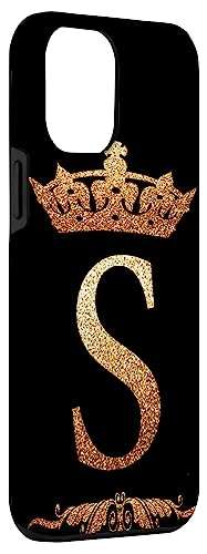 iPhone 12 Pro Max Crown Phone Case Initial S alphabet mobile cover Letter S Case 3