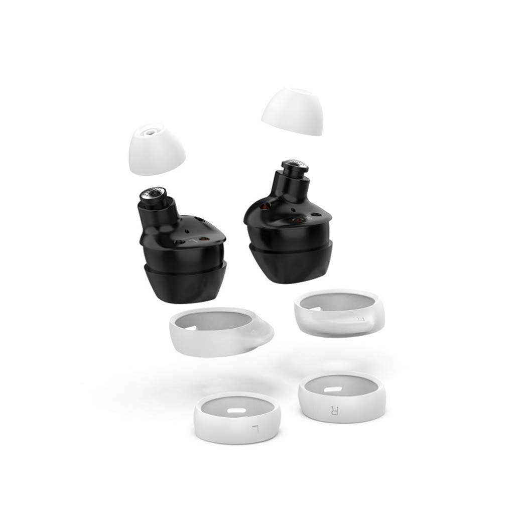 TEEMADE Replacement Eartips Earhooks Kit for Galaxy Buds 2019 Headphone,S/M/L Size Included Silicone Earbud Tips & Hooks,Fit for Galaxy Buds SM-R170 Headphone 12 pcs White 2