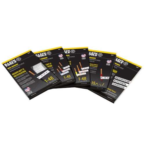 Klein Tools 56253 Wire Marker Book, Black Letters, Numbers, and Symbols 6
